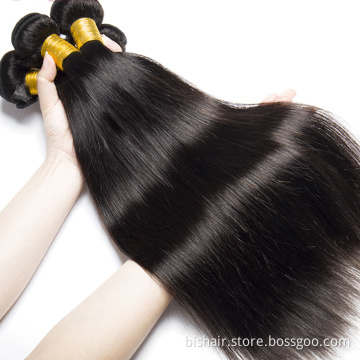 Wholesale Vendors Double drawn Human Hair Weave Bundles With Lace Frontals Closure Raw Mink Brazilian Cuticle Aligned Hair